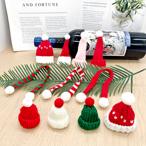<span class=keywords><strong>Mini</strong></span> Gorros Navideños Tejidos para Decoración de Pasteles, Gorros de Dedo DIY para Navidad, <span class=keywords><strong>A</strong></span>ño Nuevo y Fiestas - Product Image 5