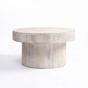 <b>Rustic</b> Round Mango <b>Wood</b> Coffee <b>Table</b> Eco-Friendly Coffee <b>Table</b>-Living Room Furniture - Product Image 2