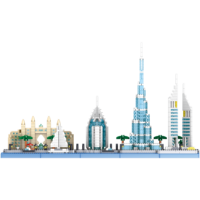 LZ8316 2220pcs Jouets Assemblés Modèle 3D Mini Brique France Tour Eiffel Burj Khalifa Famous Landmark Dubai Building Block Sets