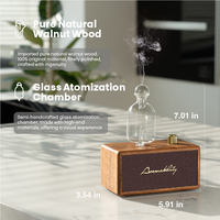 Diffuseur d'huiles essentielles électrique sans eau avec logo personnalisé en bois, diffuseur de parfum, diffuseur d'aromathérapie pour la maison