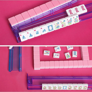 <span class=keywords><strong>Juego</strong></span> <span class=keywords><strong>de</strong></span> Fichas <span class=keywords><strong>de</strong></span> Mahjong Americano <span class=keywords><strong>de</strong></span> Lujo, Plegable y Fácil <span class=keywords><strong>de</strong></span> Transportar, 1.2 Pulgadas, 166 Piezas, Rosa y Blanco, Doble Capa, para Juegos <span class=keywords><strong>de</strong></span> <span class=keywords><strong>Casino</strong></span> - Product Image 5