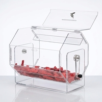 Boîte à billets de tombola, boîte à monnaies, boîte à suggestions, urne de vote en acrylique transparente sur pied, grande taille, personnalisable