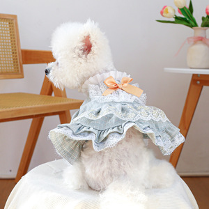Accesorios para Perros 2026, Ropa para Mascotas Primavera-Verano, Vestido para Perro Estilo Corte, Vestido de Encaje de Lujo, Venta al Por Mayor - Product Image 2