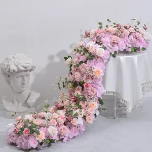 SN-M234 New Design Party Event Wedding Decoration Row Flower Rose Flower Arrangement Table Runner Flower