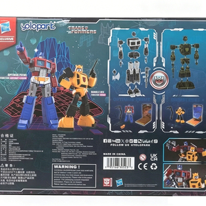 YOLOPARK Transformers G1 Optimus Prime & <span class=keywords><strong>Bumblebee</strong></span> Set, figurine de collection de 16 cm, modèle en métal, <span class=keywords><strong>jouet</strong></span> pour les fans et les enfants - Product Image 5