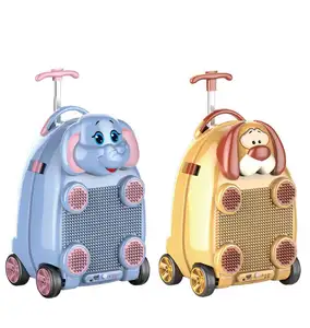Üretici ABS çocuklar karikatür seyahat çantaları uzaktan kumanda bagaj bavul Bluetooth bağlı