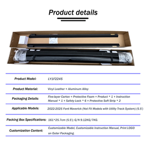 Cubierta de Vinilo Suave enrollable para Ford <span class=keywords><strong>Maverick</strong></span> 2022-2025, no se ajusta a los modelos con sistema de pista de utilidad, accesorios para camiones de 4,5' - Product Image 5