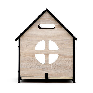 OEM ODM Wasserdichter hölzerner Hundehütte Innen-/Außen käfig für Haustiere mit Dreieck muster für kleine Haustiere Katzen freundlich - Product Image 4