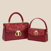 Sacs à main de luxe pour femmes, lot de 2, style rétro géométrique, avec fermoir, durables, portables, sac à bandoulière simple