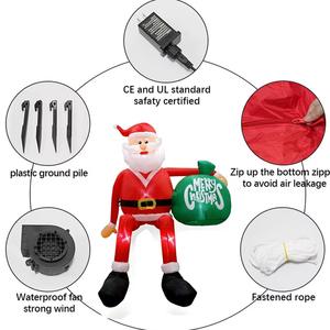 Inflable de Santa Claus de 8 pies, Decoración Navideña Inflable, Adorno de Jardín Inflable, Inflables Navideños con Luces LED - Product Image 5