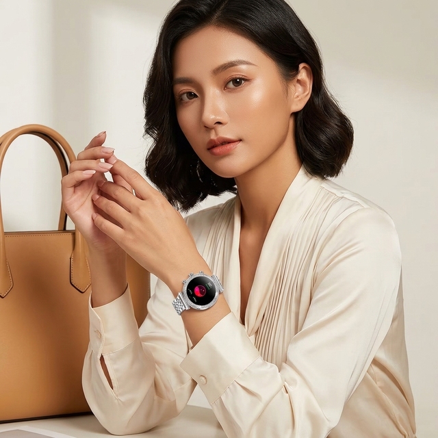 Trending 2026 Women Smart Watch Always Display TFT Heart Rate SpO2 Monitor Fashion Fitness Tracker IP68 Waterproof Alloy Case