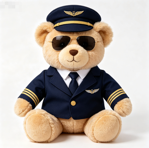 Oso <span class=keywords><strong>de</strong></span> Peluche Piloto OEM ODM Directo <span class=keywords><strong>de</strong></span> Fábrica, Juguete <span class=keywords><strong>de</strong></span> Peluche con Logotipo Personalizado, Muñeco <span class=keywords><strong>de</strong></span> Peluche Suave <span class=keywords><strong>de</strong></span> <span class=keywords><strong>Capitán</strong></span> para Regalo o Decoración - Product Image 2