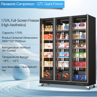 Congélateur vertical commercial Bojin pour supermarché, congélateur de présentation personnalisé, congélateur vertical pour le stockage de snacks surgelés