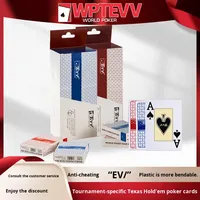 CY Luxury Texas Hold'Em Cartes à jouer Plastique PVC givré Durable WPT Imperméable Écologique Logo personnalisé Forme personnalisée Large