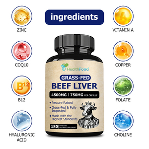 Private Label ODM Grass-Fed Beef <b>Liver</b> Capsules Dietary <b>Supplement</b> Promote <b>Liver</b> Kidney Healthy and Support Brain Function - Product Image 4