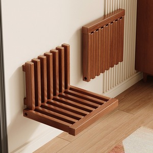 <span class=keywords><strong>Panca</strong></span> Portascarpe Pieghevole e Regolabile in Legno Massello Moderno, Sgabello da Ingresso per Hotel, Appartamenti e Ville - Product Image 1