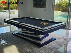 Naipni Luxury 9ft Solid Wood Professional Pool <b>Table</b> With Top Grade Slate and Drop Pockets for Indoor Use E--JG25092501 Billiard - Product Image 2