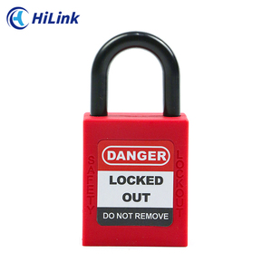 HiLink Durable Plastic Short Nylon Shackle <strong>Lock</strong> 25mm Red Pad <strong>Lock</strong> with Master Key Safety First - Product Image 5