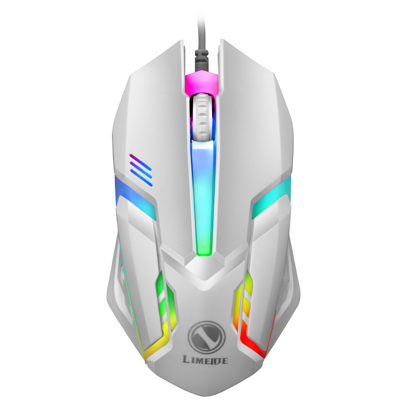 2022 Neuankömmling Günstige USB 3D-Maus Bunte LED-RGB mit Hintergrund beleuchtung Kabel gebundener optischer Gamer PC-Mäuse Computer Office Gaming Mouse für Spiel