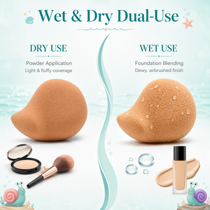 Spugna per Trucco JLY Ultra-morbida Senza Lattice a Forma di Lumaca Unica, Si Adatta Bene alla Pelle per un Facile Applicazione del Trucco, Beauty Blender - Product Image 3