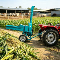 Broyeur d'ensilage à moteur diesel haute performance pour l'agriculture à grande échelle, machine de découpe et de broyage de tiges de maïs motorisée numérique