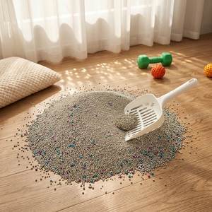 Litière pour chat en bentonite sphérique écologique à agglomération rapide 5 kg, faible poussière, contrôle supplémentaire des odeurs, absorption naturelle puissante pour chats - Product Image 1