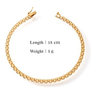 K18 Double X-Bismarck Design 18cm5g Pulsera de joyería de cadena de mano para uso diario - Product Image 4