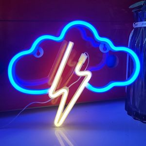 Luz <span class=keywords><strong>LED</strong></span> de Neón Personalizada con Diseño de Rayo, Cuerpo de Acrílico, Alimentación por USB o 3 Pilas AA, Letreros de Neón para Oficina - Product Image 4