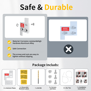 Hợp kim nhôm an toàn máy phát điện cơ khí Khóa liên động ngắt Bảng điều chỉnh Kit với 1 đến 1/4 "inch Khoảng cách giữa ngắt - Product Image 5