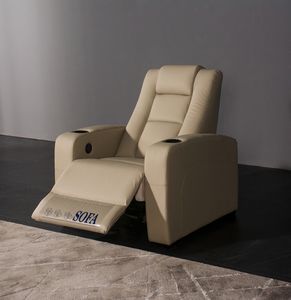 Ensemble de canapés inclinables en cuir véritable pour home cinéma moderne de Foshan, meubles de salon, sièges de home cinéma - Product Image 3