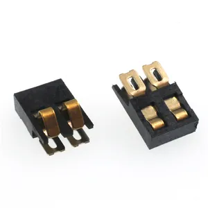 Cell Phone Battery Holder 2 Pin PCB Mount 1.7mm Height 10U 2.0PH Gold Plating Lithium Battery Connector