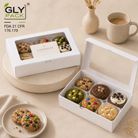 Boîte à biscuits en papier blanc personnalisée en gros avec fenêtre transparente pour la pâtisserie, les biscuits, les macarons, les cupcakes, les desserts, l'emballage cadeau