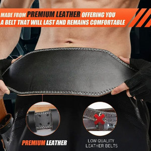2025 Unisex de alta calidad de alta resistencia gimnasio Fitness entrenamiento Power-Lifting cinturón de cuero compresión, entrenamiento, accesorios de gimnasio - Product Image 4