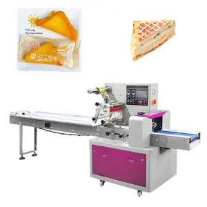 Automatische Fabriek Plastic Zak Bakkerij Gesneden Brood Biscuit Sandwich Donut Folie Verpakking Verpakkingsmachine
