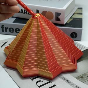 Jouets anti-stress imprimés en 3D en gros – Étoiles de décompression en plastique imprimées en 3D, jouets de bureau pliables en forme de polygone et de radis - Product Image 3