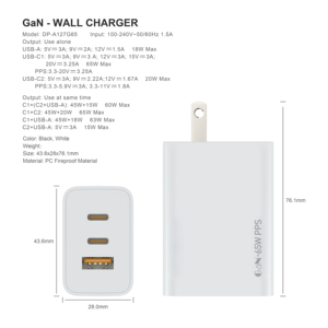 Usine en gros US PD 65W chargeur rapide 2C1A <span class=keywords><strong>adaptateur</strong></span> pour Iohone pour San - Product Image 5