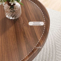 Table d'appoint ronde en bois au design moderne, créatif, simple et pratique