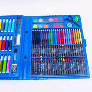 Ensemble de peinture et de dessin pour enfants de 68 pièces avec crayons, pastels à l'huile, marqueurs d'aquarelle, crayons de couleur, outils pour garçons et filles, cadeau - Product Image 4