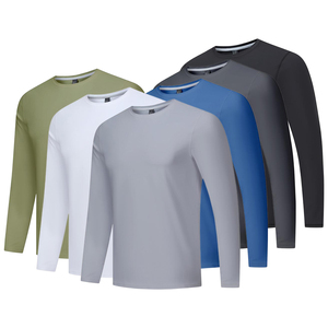 เสื้อแขนยาวสำหรับผู้ชายเสื้อฟิตเนสโพลีเอสเตอร์เข้ารูปเล่นกีฬา - Product Image 2