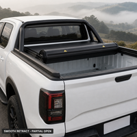 Couverture de benne rigide à trois volets profil bas noir mat, fixation sans perçage par serre-câble pour GMC Sierra 1500 6.5FT OEM ODM