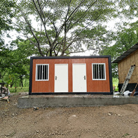 Maison conteneur préfabriquée moderne à faible coût, portable, avec salle de bain et cuisine, fournie directement par l'usine