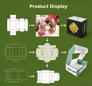 Boîte carrée personnalisée de 2mm d'épaisseur Carton d'emballage alimentaire pour biscuits, beignets, macarons, gâteaux, pliable et pratique - Product Image 4