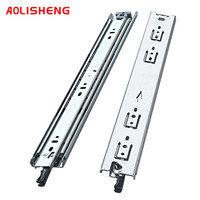Glissières de tiroir verrouillables AOLISHENG D5115 150 lb / 68 kg à extension complète, roulement à billes, montage latéral, robustes, 10-40 pouces