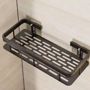 Étagère murale de salle de bain adhésive de luxe avec support de boule de douche, support de rangement organisé pour salle de bain et toilettes - Product Image 2