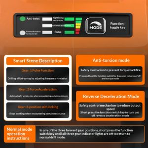 Ensemble de perceuses sans fil 16V avec batterieet chargeur, vitesse variable, Led intégrée, perceuses polyvalentes pour le forage et le vissage électriques - Product Image 3
