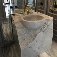 प्राकृतिक इनडोर सजावट संगमरमर पत्थर कुरसी बेसिन, आधुनिक अद्वितीय बाथरूम पत्थर सफेद Carrara संगमरमर कुरसी सिंक