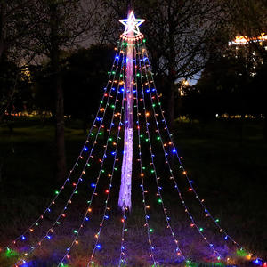 Guirlandes lumineuses LED en forme d'étoile à cinq branches pour Noël, cascade, IP65, étanches, pour extérieur, à suspendre, pour arbre, cour, <span class=keywords><strong>parc</strong></span>, décoration basse tension - Product Image 1