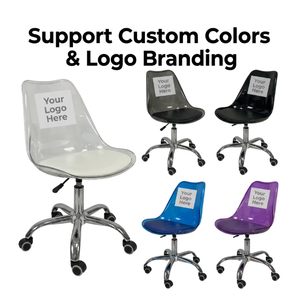 <span class=keywords><strong>Silla</strong></span> de <span class=keywords><strong>Escritorio</strong></span> Giratoria con Ruedas para Comedor, <span class=keywords><strong>Silla</strong></span> Elevadora de Acrílico Giratoria para Computadora, <span class=keywords><strong>Silla</strong></span> Ergonómica de Oficina con Ruedas - Product Image 1