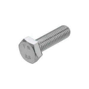 Bullone in acciaio 8.8 in acciaio al carbonio con testa esagonale vite M20 X 60mm completamente filettata finitura semplice UNI 5739 DIN 933 standard - Product Image 1