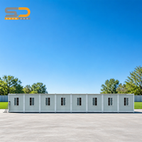 Conteneur mobile auto-pliant de 20 pieds, maison préfabriquée portable, deux chambres, un salon, maison pliable préfabriquée avec remorque